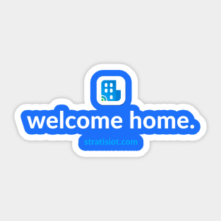 Welcome Home White Logo Sticker